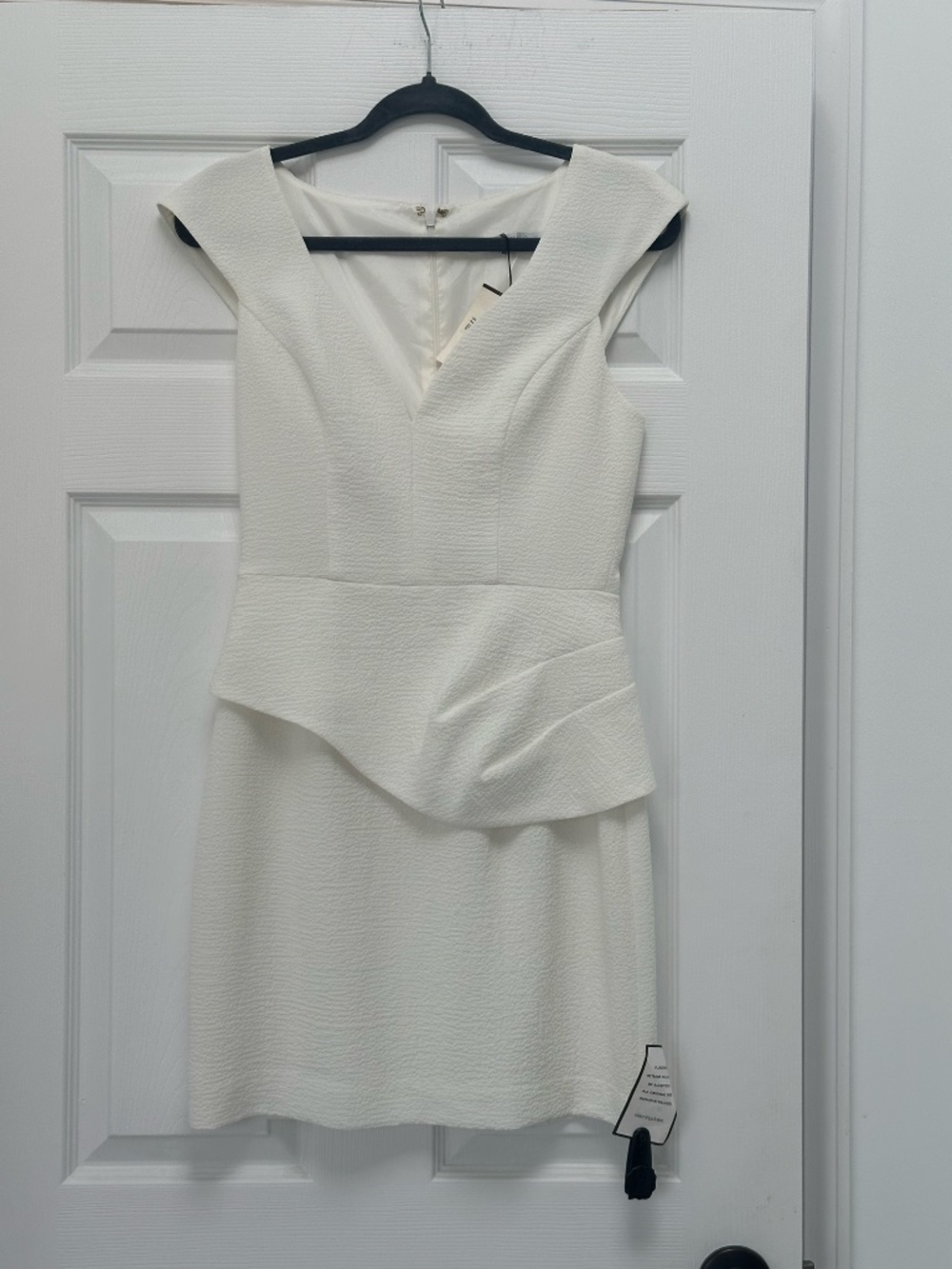 Black Halo white dress